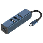 Adaptateur HUB 4 en 1 USB-C / Type-C vers USB3.0 + triple USB2.0 RDS 6307-4, 6307-4