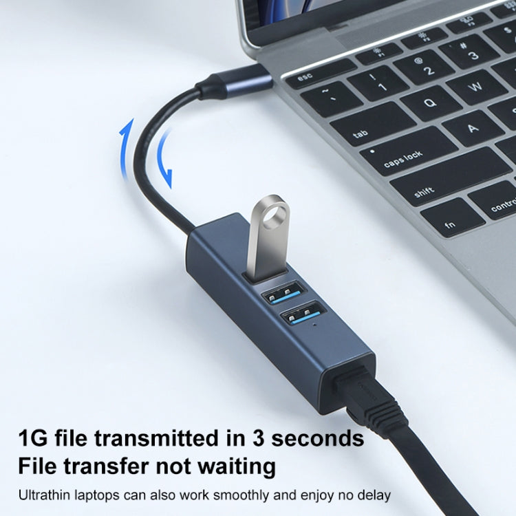 Adaptateur HUB 4 en 1 USB-C / Type-C vers USB3.0 + triple USB2.0 RDS 6307-4, 6307-4