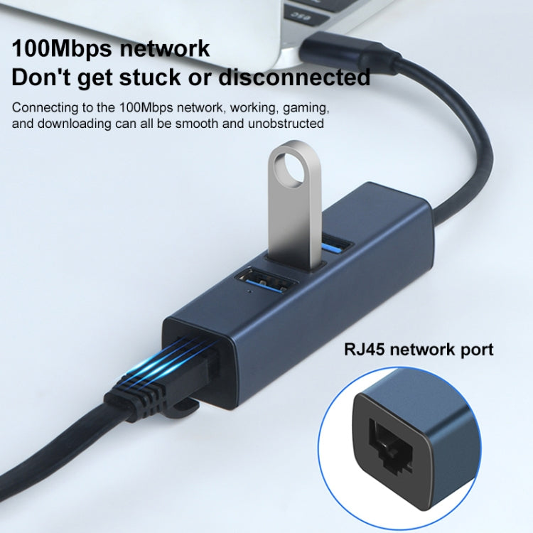 Adaptateur HUB 4 en 1 USB-C / Type-C vers USB3.0 + triple USB2.0 RDS 6307-4, 6307-4