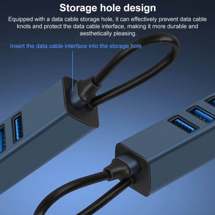 Adaptateur HUB 4 en 1 USB-C / Type-C vers USB3.0 + triple USB2.0 RDS 6307-4, 6307-4