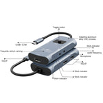 Z54A Convertisseur de Capture Vidéo Type-C avec Sortie HDMI + 2 Entrées HDMI + Micro + Audio et Boucle, Z54A