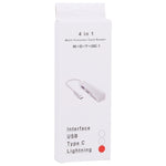 Lecteur de carte multi-fonctions 4 en 1 MS + SD + TF + USB2.0 pour appareils 8 broches, 8 broches