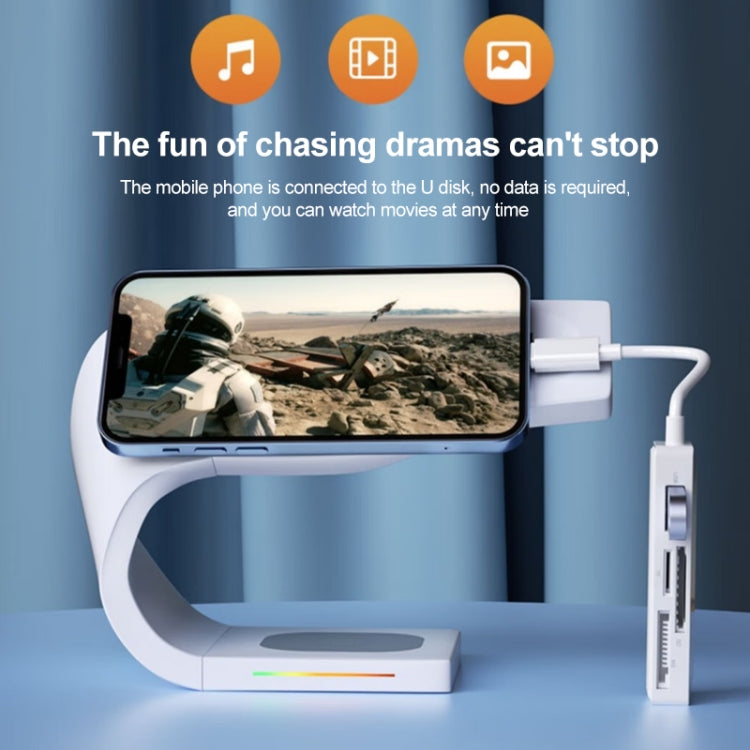 Lecteur de carte multi-fonctions 4 en 1 MS + SD + TF + USB2.0 pour appareils 8 broches, 8 broches
