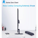 Mini PC Zero Client R1, processeur quadricœur CORTEX QUAD A9 jusqu'à 1,6 GHz, 1 Go de RAM, 8 Go de ROM, compatible HDMI, VGA, RJ45, haut-parleur, version filaire