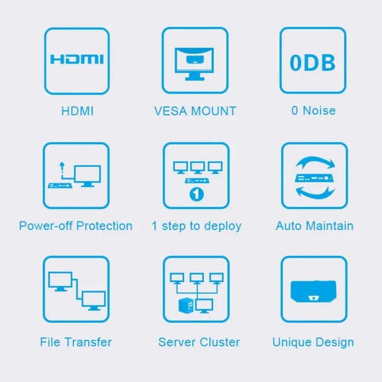 Mini PC Zero Client R1, processeur quadricœur CORTEX QUAD A9 jusqu'à 1,6 GHz, 1 Go de RAM, 8 Go de ROM, compatible HDMI, VGA, RJ45, haut-parleur, version filaire
