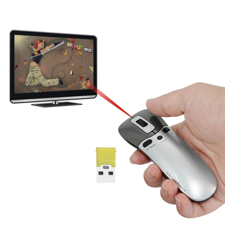 PR-05 Souris volante gyroscope 6D sans fil 2,4G, pointeur laser, stylo présentateur pour PC / portable, enseignement, conférence, discours
