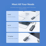Boîtier SSD M.2 NVMe USB3.2 20Gbps ORICO M2PVC3-G20-GY-BP, M2PVC3-G20-GY-BP