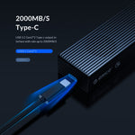 Boîtier SSD M.2 NVMe USB3.2 20Gbps ORICO M2PVC3-G20-GY-BP, M2PVC3-G20-GY-BP
