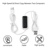 Câble pont de transfert de fichiers direct haute vitesse USB PC à PC pour partage de données en ligne, longueur : 1,75 m