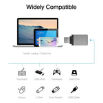 Adaptateur de données/chargeur USB 3.0 femelle vers USB-C/Type-C 3.1 mâle en alliage d'aluminium