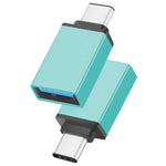Adaptateur de données/chargeur USB 3.0 femelle vers USB-C/Type-C 3.1 mâle en alliage d'aluminium
