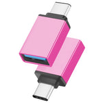 Adaptateur de données/chargeur USB 3.0 femelle vers USB-C/Type-C 3.1 mâle en alliage d'aluminium