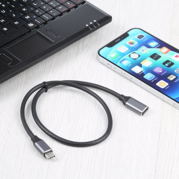 Câble adaptateur USB-C / Type-C mâle vers USB-C / Type-C femelle, longueur du câble : 50cm, 50cm