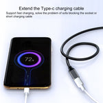 Câble adaptateur USB-C / Type-C mâle vers USB-C / Type-C femelle, longueur du câble : 25cm, 25cm