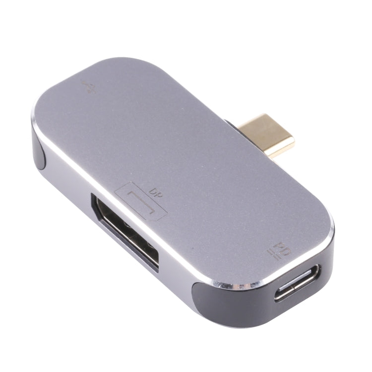 Adaptateur 3 en 1 USB-C / Type-C mâle vers USB-C / Type-C charge + USB + DP femelle, USB-C / Type-C + USB + DP