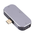Adaptateur 3 en 1 USB-C / Type-C mâle vers USB-C / Type-C charge + USB + DP femelle, USB-C / Type-C + USB + DP