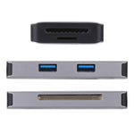Lecteur de carte multifonction 5 en 1 Double USB 3.0 + CF + TF + SD, 5 en 1 USB 3.0