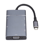 Station d'accueil multifonction USB-C 7 en 1 Double USB 3.0 + TF/SD + HDMI/VGA + Jack 3,5mm + Type-C / USB-C, 2xUSB3.0+TF/SD+HDMI/VGA+3,5mm