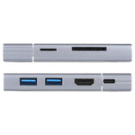 Station d'accueil multifonction USB-C 7 en 1 Double USB 3.0 + TF/SD + HDMI/VGA + Jack 3,5mm + Type-C / USB-C, 2xUSB3.0+TF/SD+HDMI/VGA+3,5mm