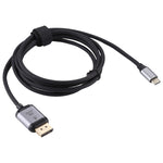 Câble adaptateur 4K 60Hz Type-C / USB-C mâle vers DP mâle, longueur : 1,8m, DP mâle