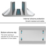 Support vertical de rangement radiatif universel portable en alliage d'aluminium à fente unique, largeur réglable pour ordinateur portable, noir à fente unique