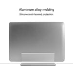 Support vertical de rangement radiatif universel portable en alliage d'aluminium à fente unique, largeur réglable pour ordinateur portable, noir à fente unique