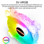 Ventilateur de refroidissement RGB COOLMOON 120mm PWM 6PIN S1 ARGB, CM-S1