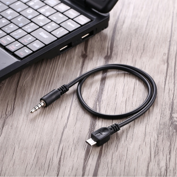 Câble audio AUX 3,5mm mâle vers Micro USB mâle, longueur : environ 40cm, Micro USB 40cm
