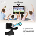 HXSJ S4 Webcam PC vidéo 1080P HD à mise au point manuelle réglable à 180 degrés avec microphone