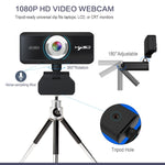 HXSJ S4 Webcam PC vidéo 1080P HD à mise au point manuelle réglable à 180 degrés avec microphone
