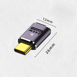 Adaptateur USB-C/Type-C femelle vers USB-C/Type-C mâle 240W 40Gbps droit avec lumière, adaptateur droit