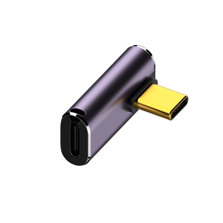 Adaptateur USB-C/Type-C femelle vers USB-C/Type-C mâle 240W 40Gbps coudé moyen avec lumière, adaptateur coudé moyen