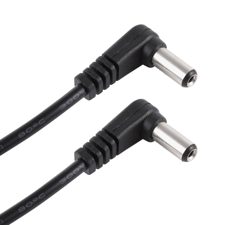 Câble prise d'alimentation DC coudée mâle 5,5 x 2,1 mm vers mâle 5,5 x 2,1 mm 30 cm 5A, DC 12-24V