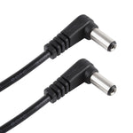 Câble prise d'alimentation DC coudée mâle 5,5 x 2,1 mm vers mâle 5,5 x 2,1 mm 30 cm 5A, DC 12-24V
