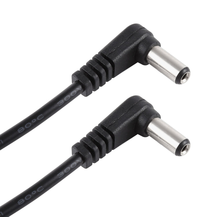 Câble prise d'alimentation DC coudée mâle 5,5 x 2,1 mm vers mâle 5,5 x 2,1 mm 30 cm 5A, DC 12-24V