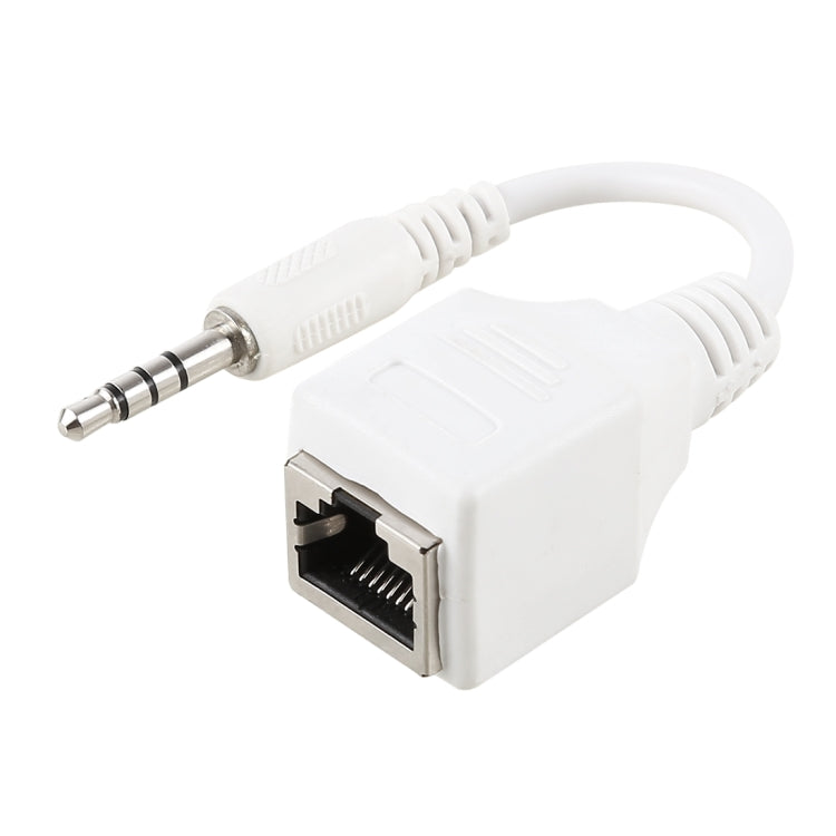 Adaptateur réseau Ethernet LAN CAT5 prise RJ45 vers prise audio mâle 3,5 mm 4 pôles, longueur totale : environ 13 cm