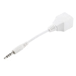 Adaptateur réseau Ethernet LAN CAT5 prise RJ45 vers prise audio mâle 3,5 mm 4 pôles, longueur totale : environ 13 cm