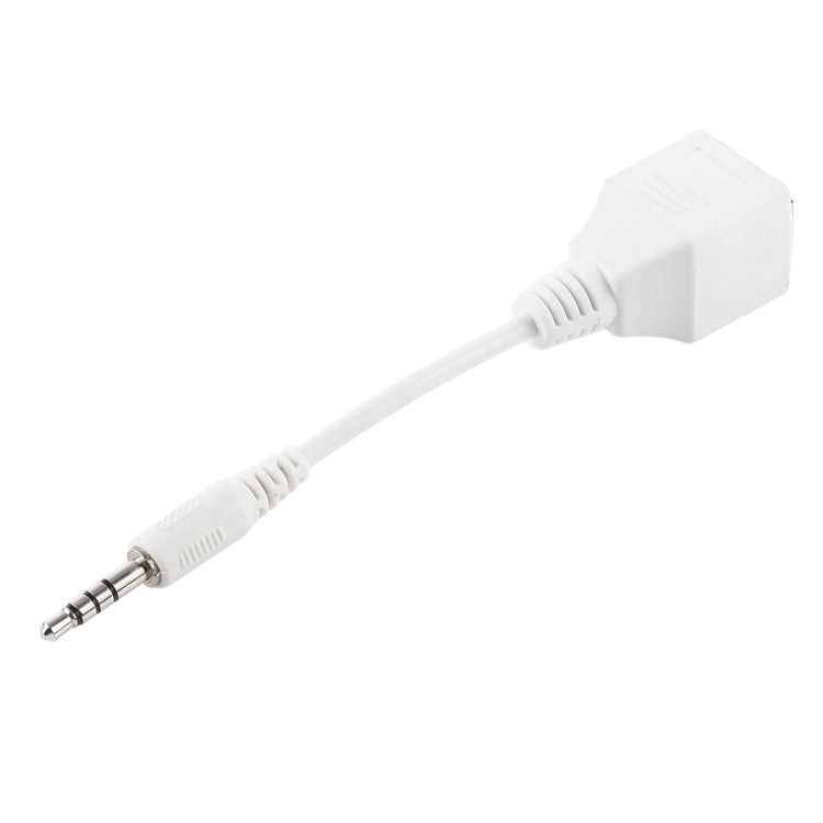 Adaptateur réseau Ethernet LAN CAT5 prise RJ45 vers prise audio mâle 3,5 mm 4 pôles, longueur totale : environ 13 cm