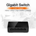 Commutateur réseau Gigabit Ethernet rapide Tenda SG105 Mini 5 ports 1000 Mbps, concentrateur LAN, Tenda SG105 5 ports noir