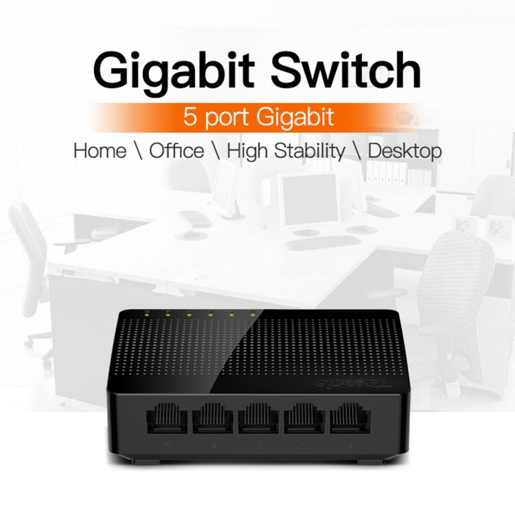 Commutateur réseau Gigabit Ethernet rapide Tenda SG105 Mini 5 ports 1000 Mbps, concentrateur LAN, Tenda SG105 5 ports noir