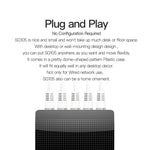 Commutateur réseau Gigabit Ethernet rapide Tenda SG105 Mini 5 ports 1000 Mbps, concentrateur LAN, Tenda SG105 5 ports noir