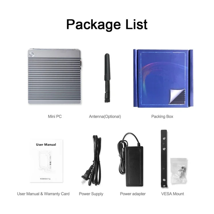 Mini PC K660S sous Windows et Linux, processeur Intel Celeron N2840 quadricœur 1,83-2,25 GHz, 2 Go de RAM + SSD 32 Go, 2 Go + 32 Go de stockage