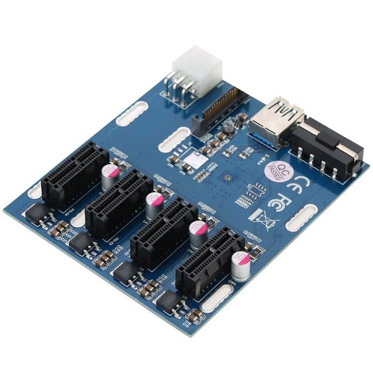Carte Convertisseur PCI-E vers PCI-E 1 vers 4 Carte Express 1 X avec 4 Ports PCI-E