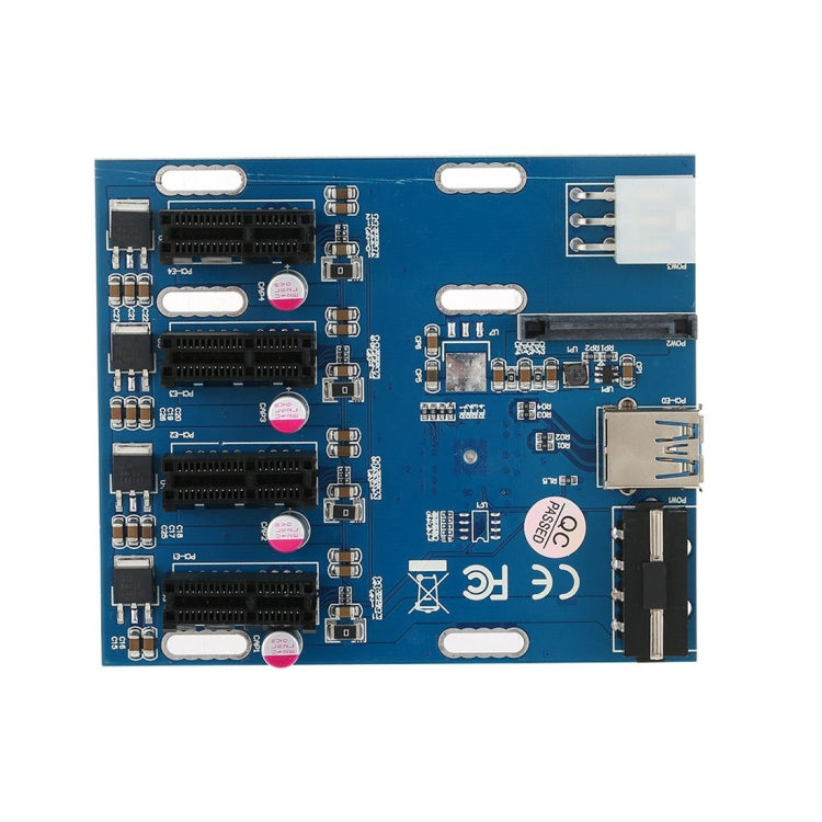 Carte Convertisseur PCI-E vers PCI-E 1 vers 4 Carte Express 1 X avec 4 Ports PCI-E