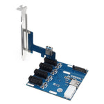 Carte Convertisseur PCI-E vers PCI-E 1 vers 4 Carte Express 1 X avec 4 Ports PCI-E