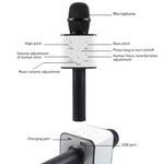 Microphone condensateur sans fil Bluetooth SDRD SD-08 à double haut-parleur, haute qualité sonore, KTV karaoké portable