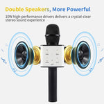 Microphone condensateur sans fil Bluetooth SDRD SD-08 à double haut-parleur, haute qualité sonore, KTV karaoké portable