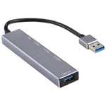 Hub Adaptateur 3019 4 x USB 3.0 vers USB 3.0 en Alliage d'Aluminium avec Indicateur LED