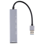 Hub Adaptateur 3019 4 x USB 3.0 vers USB 3.0 en Alliage d'Aluminium avec Indicateur LED