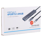 Hub Adaptateur 3019 4 x USB 3.0 vers USB 3.0 en Alliage d'Aluminium avec Indicateur LED